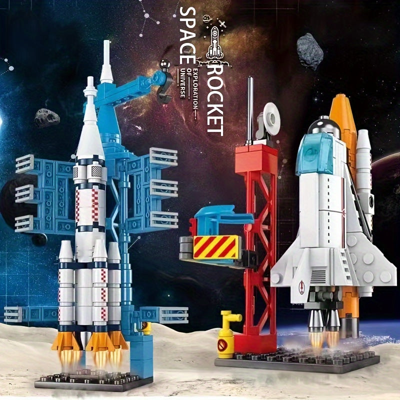 130pcs Aerospace Rocket Building Blocks Spaceship Educational Toys