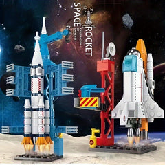 130pcs Aerospace Rocket Building Blocks Spaceship Educational Toys