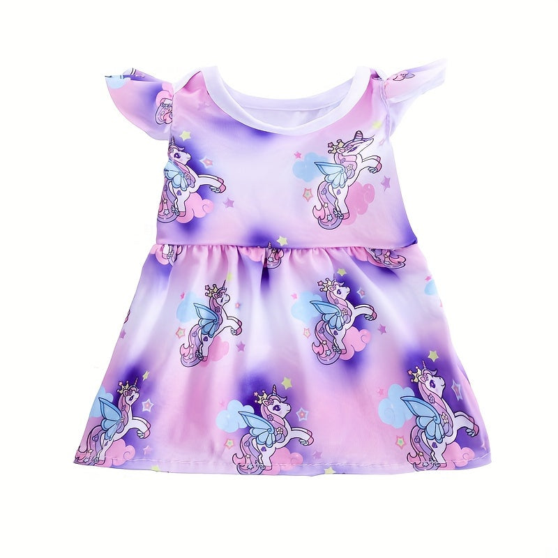 Magical Unicorn Fairy Tale Dress for 17-18 Inch Dolls, Ages 3-6