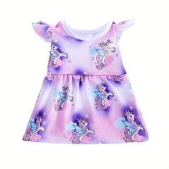 Magical Unicorn Fairy Tale Dress for 17-18 Inch Dolls, Ages 3-6