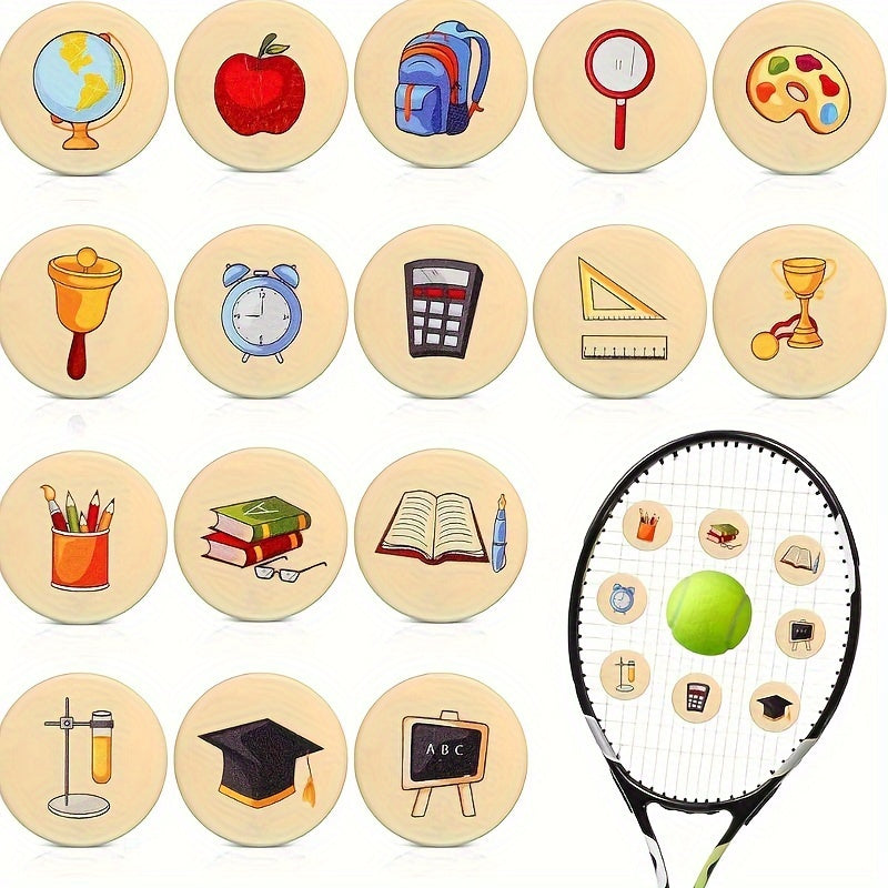 16pcs Funny Cartoon Silicone Tennis Dampener Set