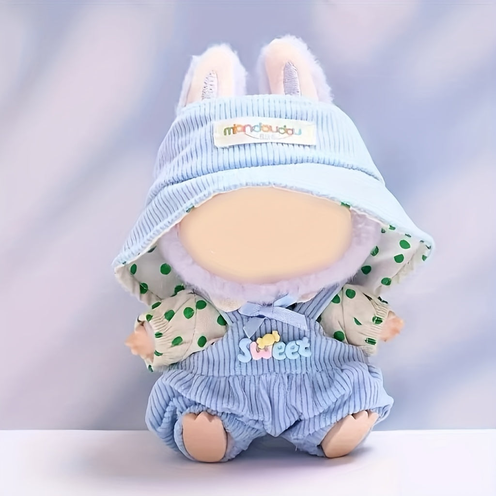 3pcs Morandi Casual Set for Dolls - Mini Doll Outfit Set with Removable Straps