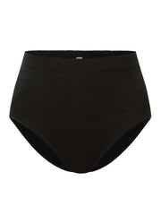 3 Pack Textured High Waisted Seamless Panties Set Plus Size Women's Underwear