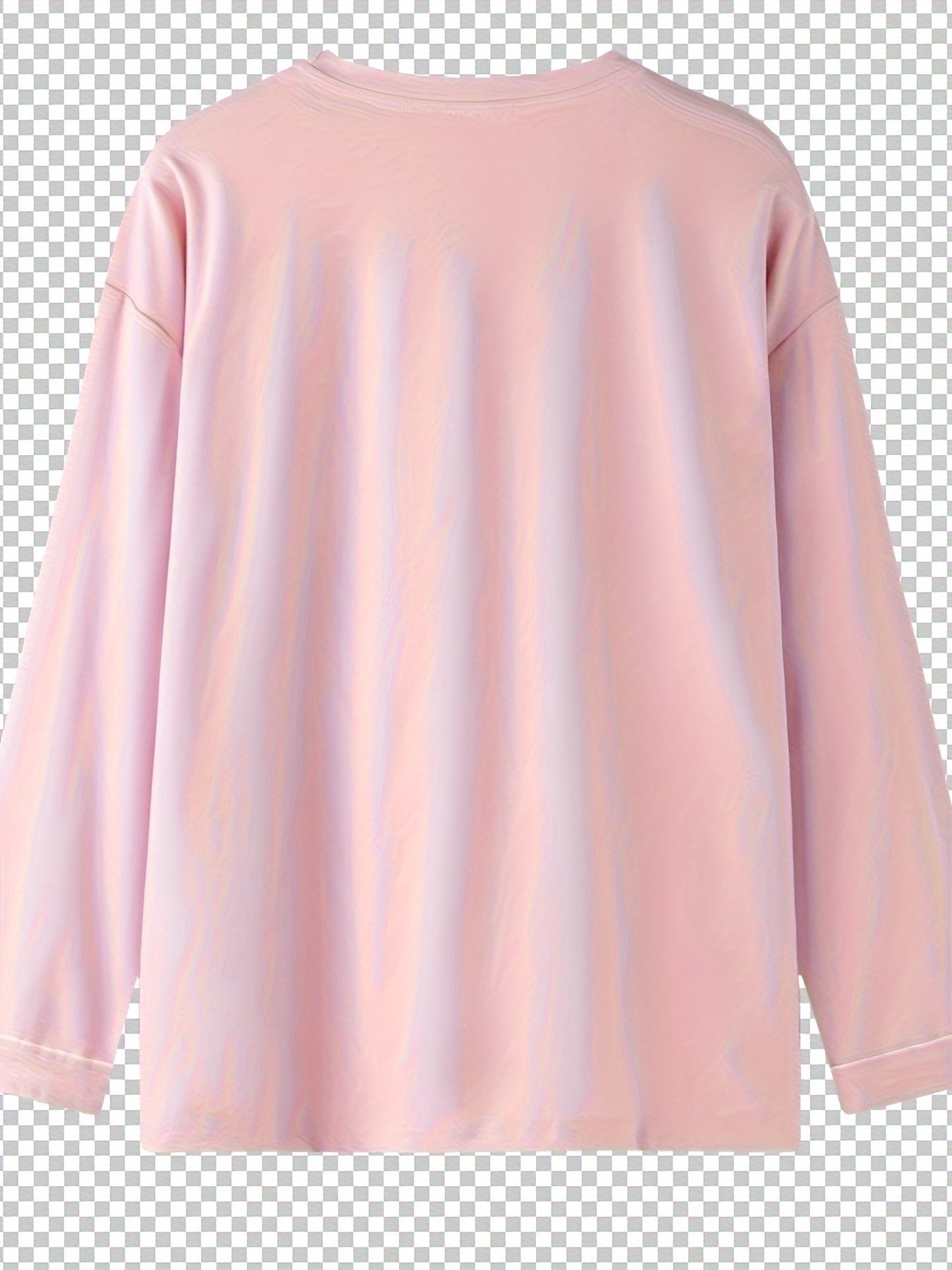 Bunny Print Pajama Set Long Sleeve Crew Neck Top & Pants