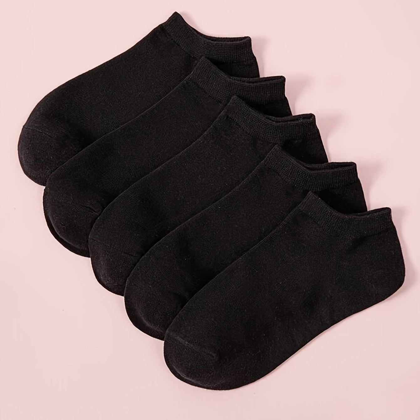 5 Pairs Soft & Lightweight Low Cut Ankle Socks Women's Hosiery