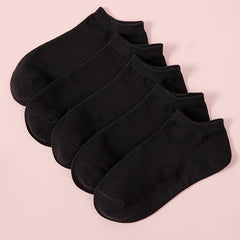 5 Pairs Soft & Lightweight Low Cut Ankle Socks Women's Hosiery