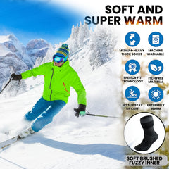 3 Pairs Men's Outdoor Wool Socks for Running Training Skiing