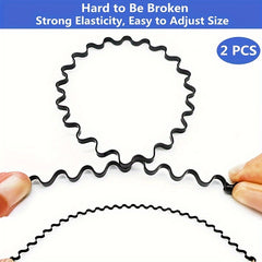 2pcs Non Slip Wave Headbands Sports Hair Accessories