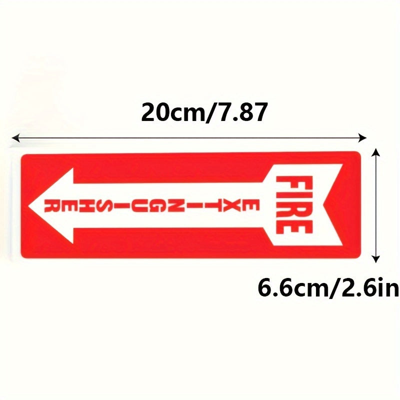 5pcs Fire Extinguisher Safety Sign Reminder Sticker Red Vinyl 20x6 Self-Adhesive