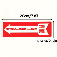5pcs Fire Extinguisher Safety Sign Reminder Sticker Red Vinyl 20x6 Self-Adhesive