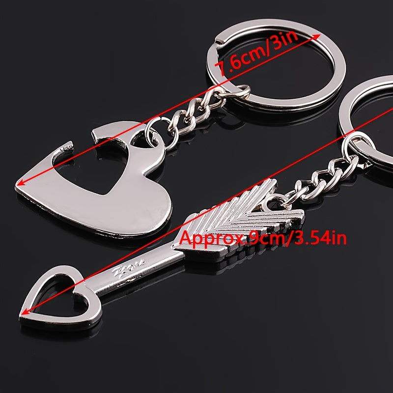 Heart Arrow Key Rings Bag Purse Wallet Pendant Couples Keychains