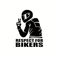 1pc 15x11CM Respect Biker Sticker For Car Motorcycle Vinyl 3D Stickers