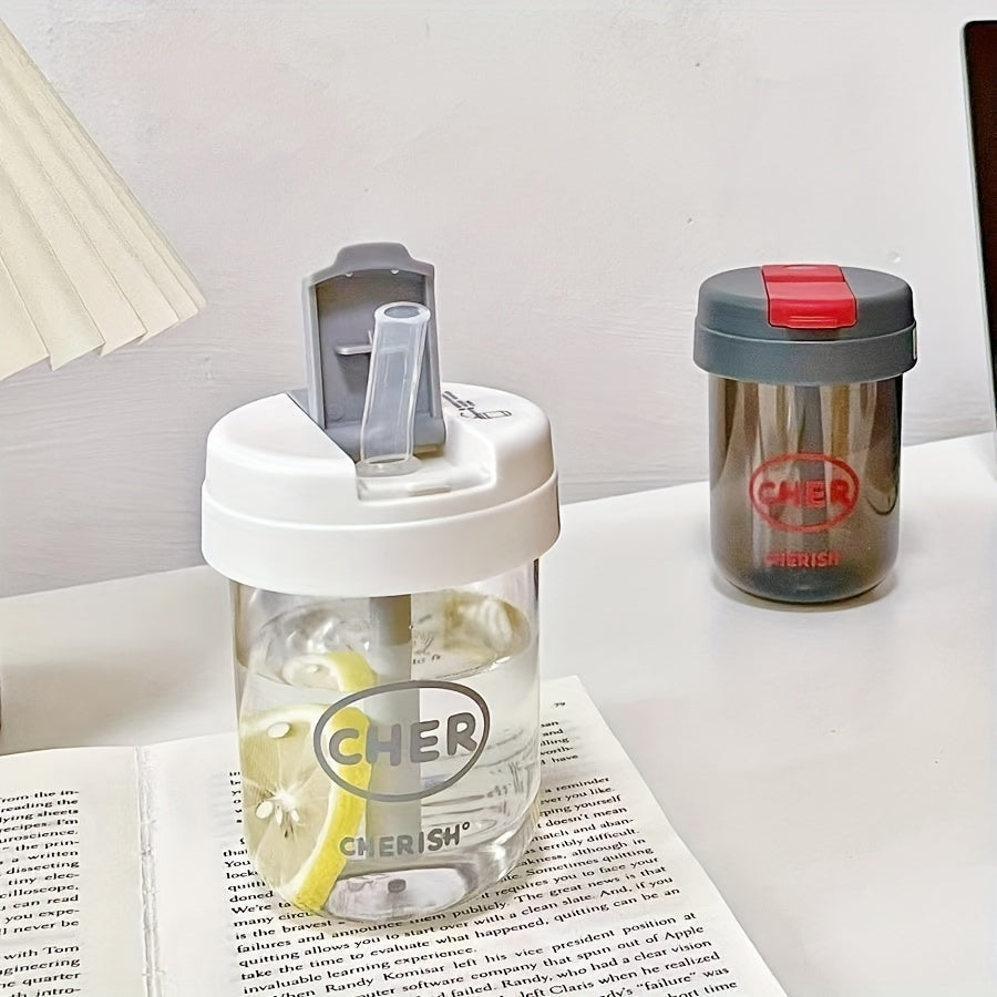 Mini Portable Coffee Cup & Plastic Straw Sports Water Bottle Ideal Gift