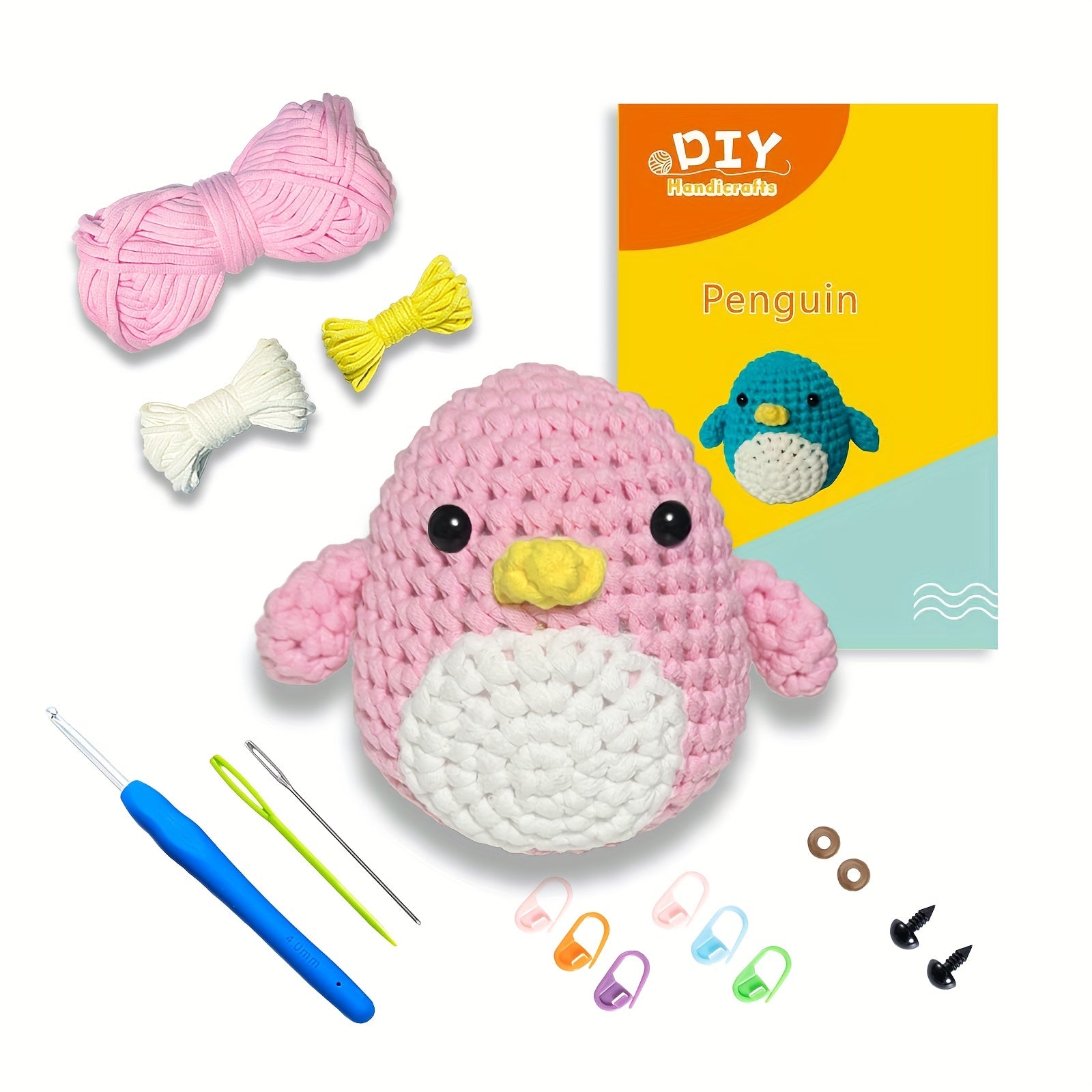 Crochet Kit for Beginner Easy Peasy Yarn Pack