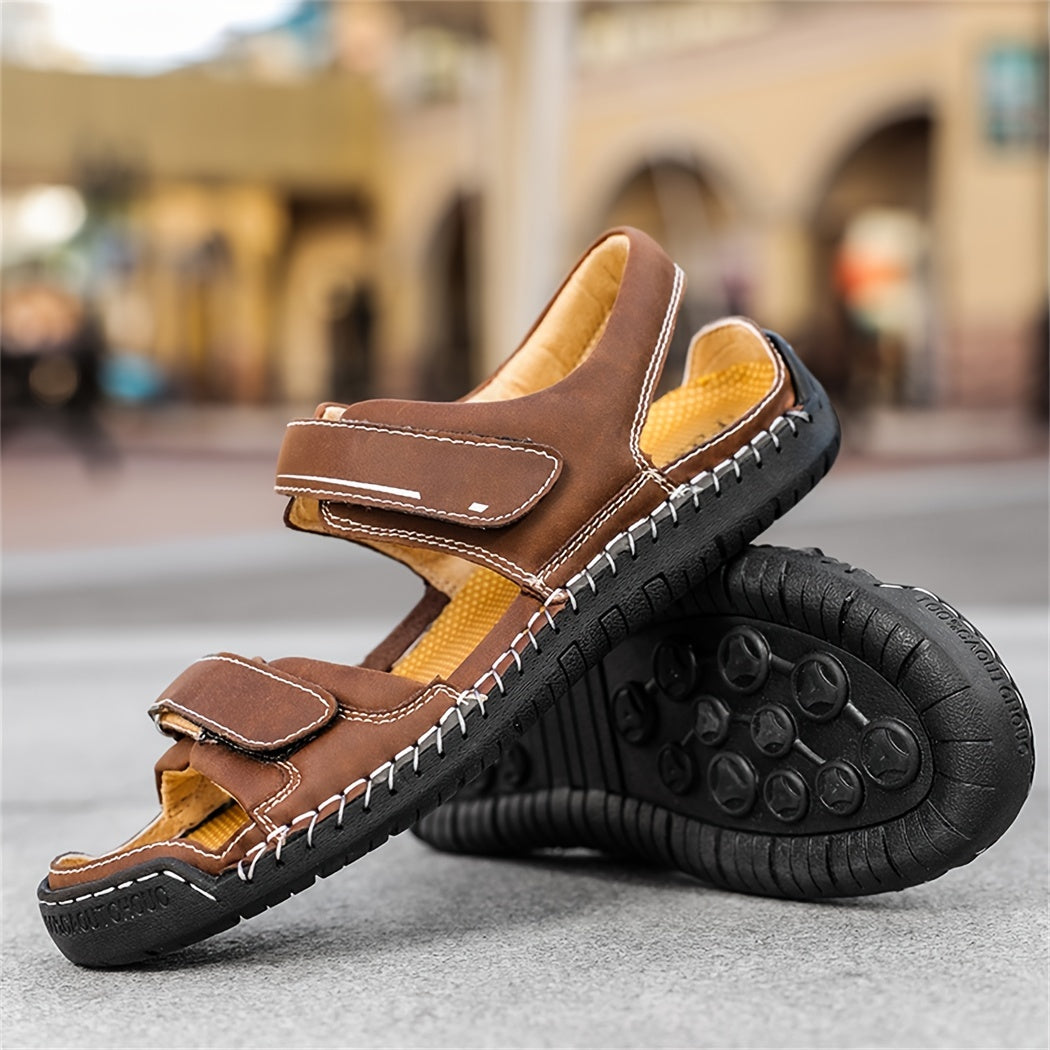 SENBURNY Men's Summer Stitching Sandals Durable Non Slip Comfy Lightweight