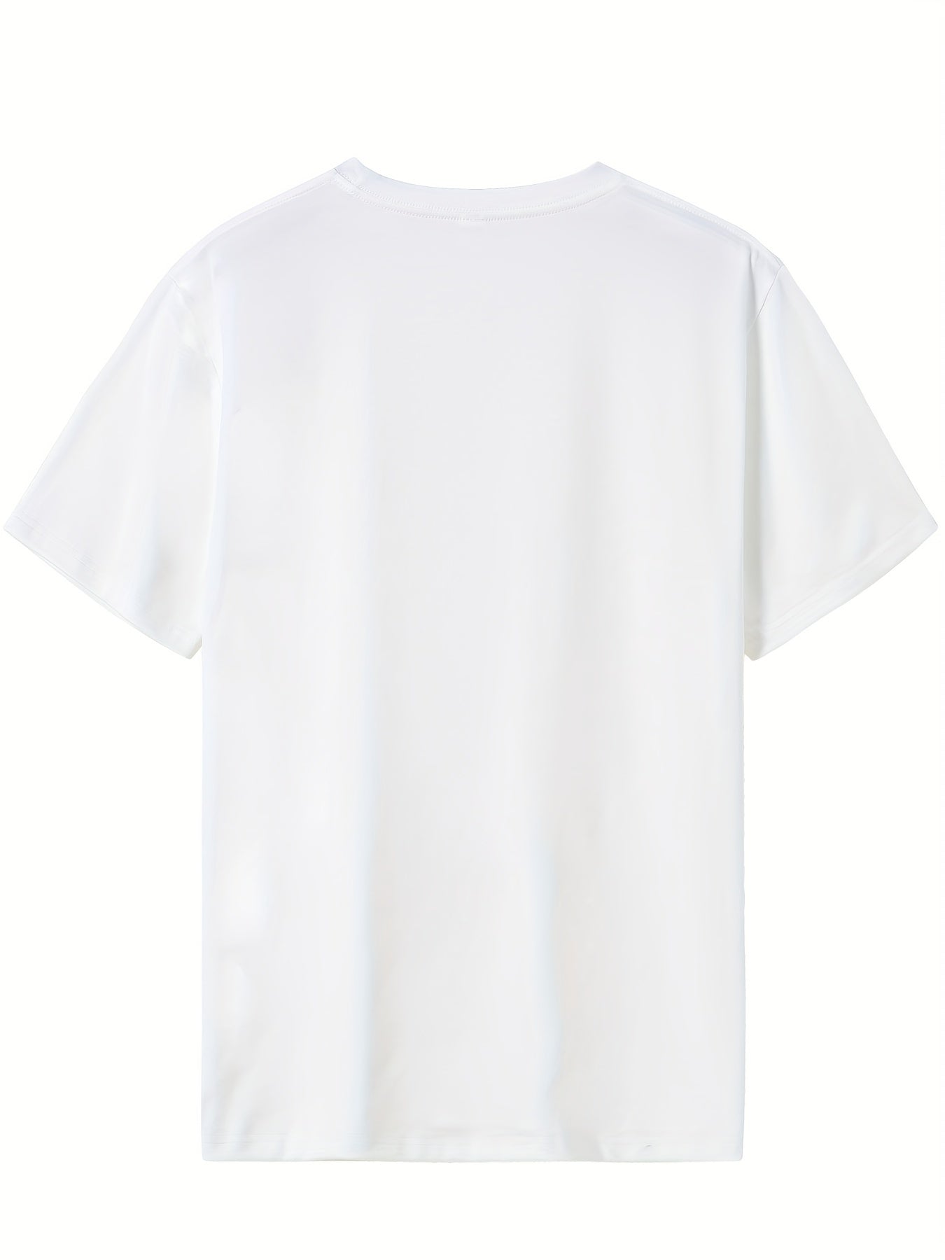 Men's Printed Leisure Sports T shirt Casual Stretch Round Neck Tee Shirt