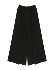 Solid Drawstring Flared Leg Pants Plus Size