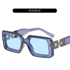 Metal Buckle Square Sunglasses