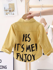 Toddler Baby Casual Shirt Kids Button Down Long Sleeve Top
