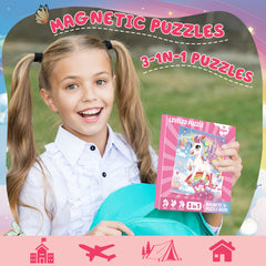 Magnetic Puzzles for Kids Toddler Book to Develop Creativity and Motor Skills