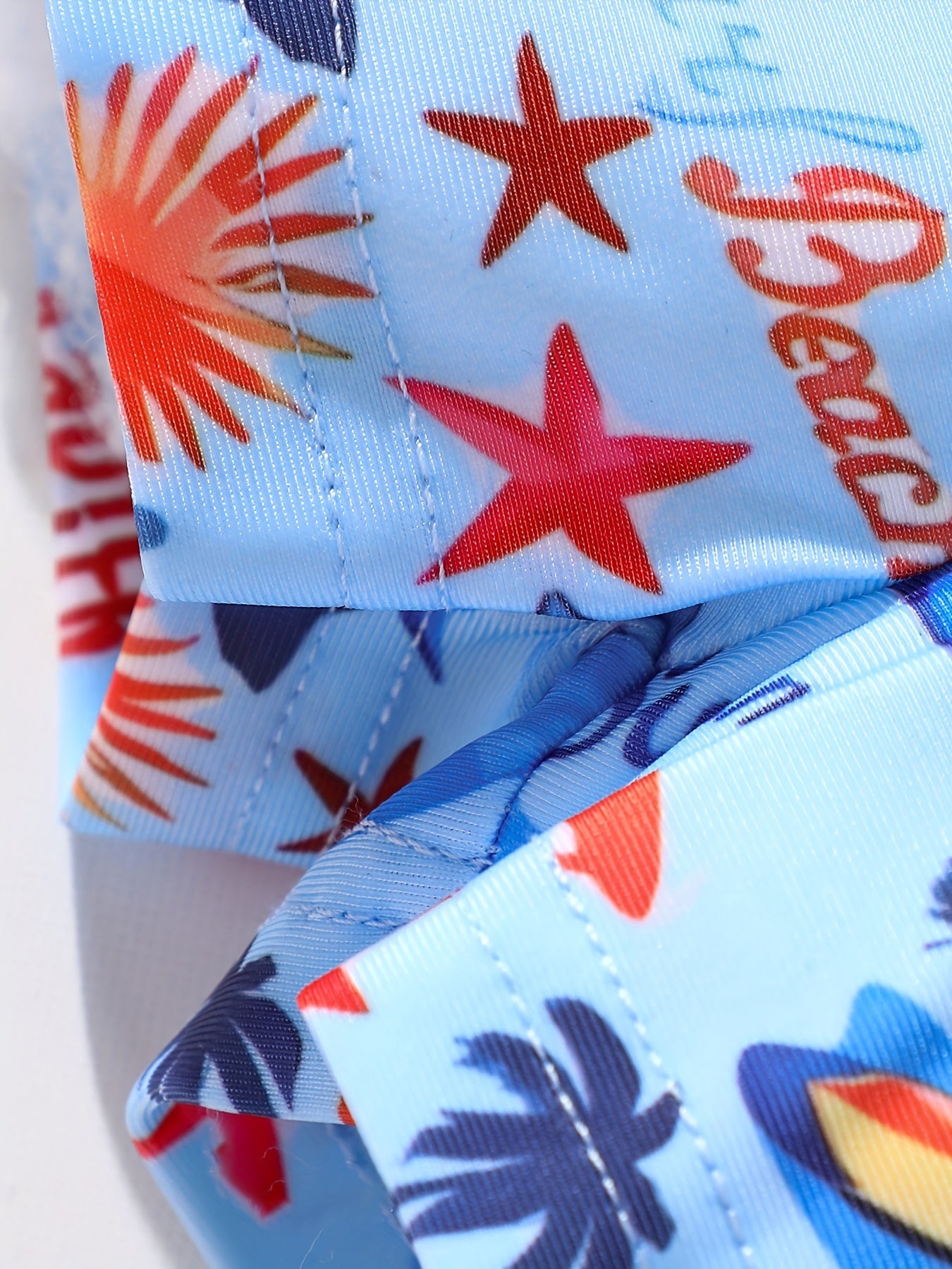 Boys Shark Starfish Print Shorts for Kids Summer Beach Vacation