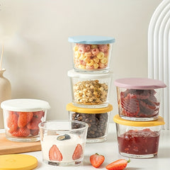 9.15oz Glass Fresh Keeping Box Microwave Bowl Refrigerator Food Storage Box