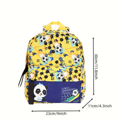 Children's Panda Football Pattern Backpack