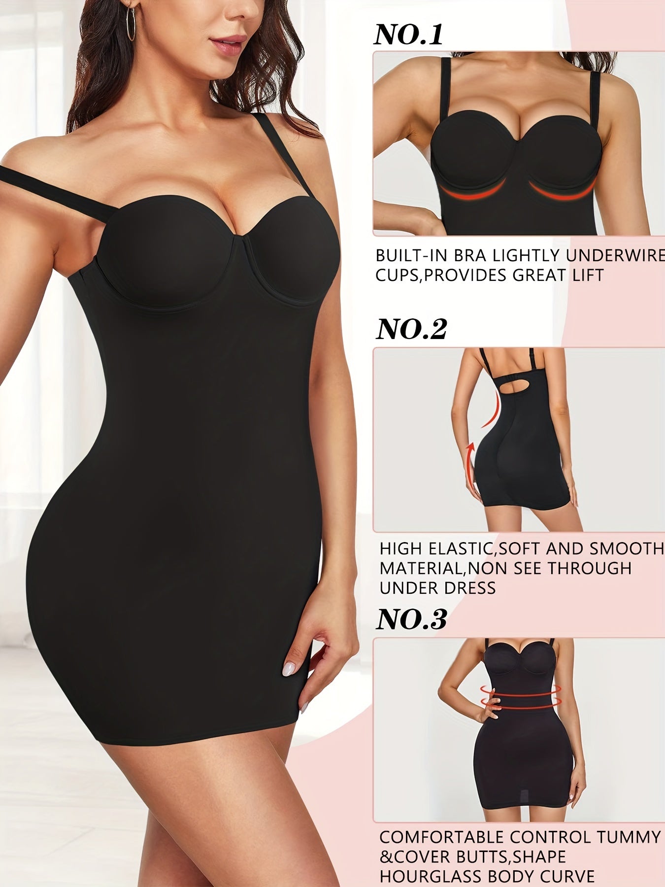 Shaping Slip Dress Tummy Control Slimming Body Shaper Underwear