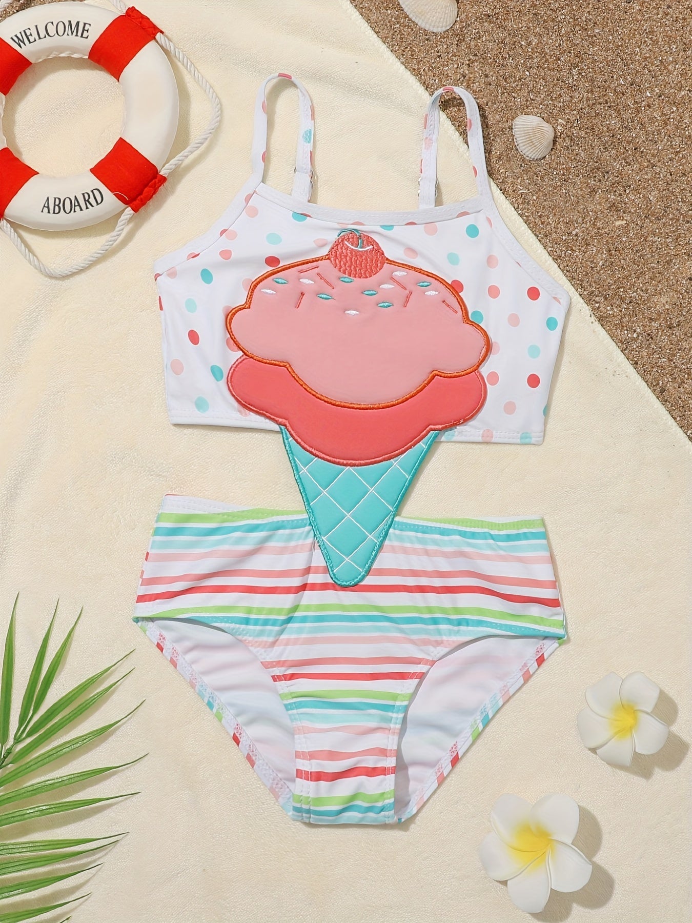 2pcs Toddler Girls Bikini Tankini Swimsuit Set for Beach Fun
