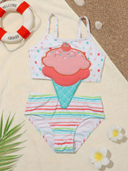 2pcs Toddler Girls Bikini Tankini Swimsuit Set for Beach Fun