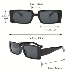 2pcs Men's Square Frame Sunglasses UV Protection