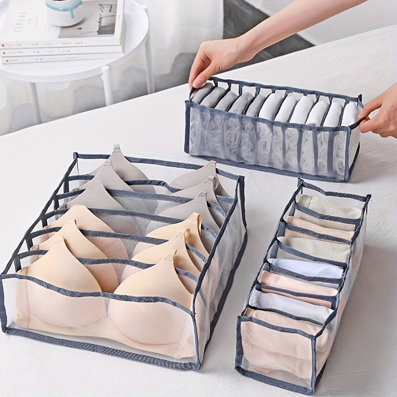 Set Of 3 Sock Underwear Organizer Dividers Storage Boxes