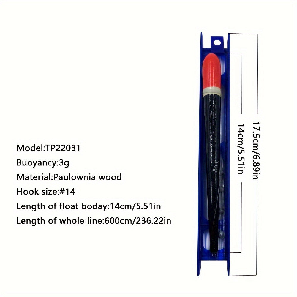 5pcs Paulownia Wood Fishing Floats 3g with Winder