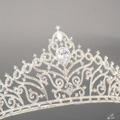 Zircon Bridal Crown Crystal Headband Wedding Headdress