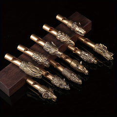 Retro Zodiac Whistle Brass Dragon Head Outdoor Emergency Supplies
