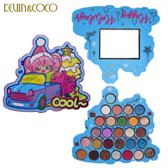 28-Color Sparkle Eyeshadow Palette with Pearly Finish - Snow Night Carnival