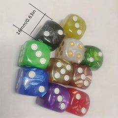Set of 6 Pearl Pattern Dice for Board Games and RPGs