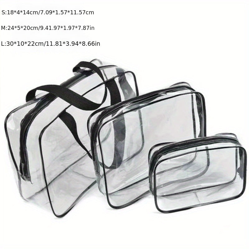 Transparent Makeup Zipper Bag Lightweight Versatile Storage Bag
