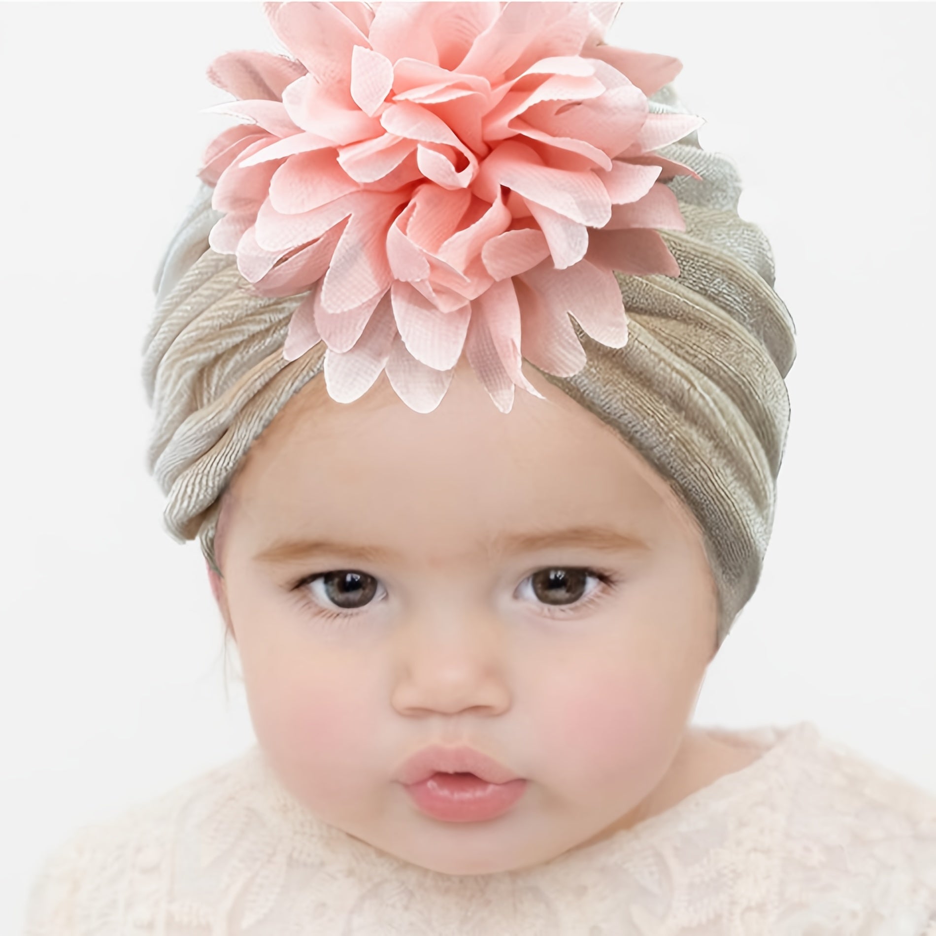 Chiffon Flower Baby Headscarf Hat - For Baby