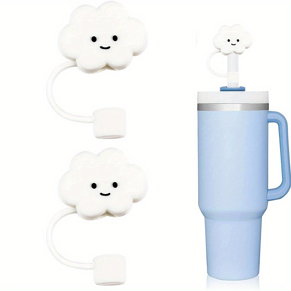 4pcs Cloud Shaped Straw Tips Cover for Reusable Straws