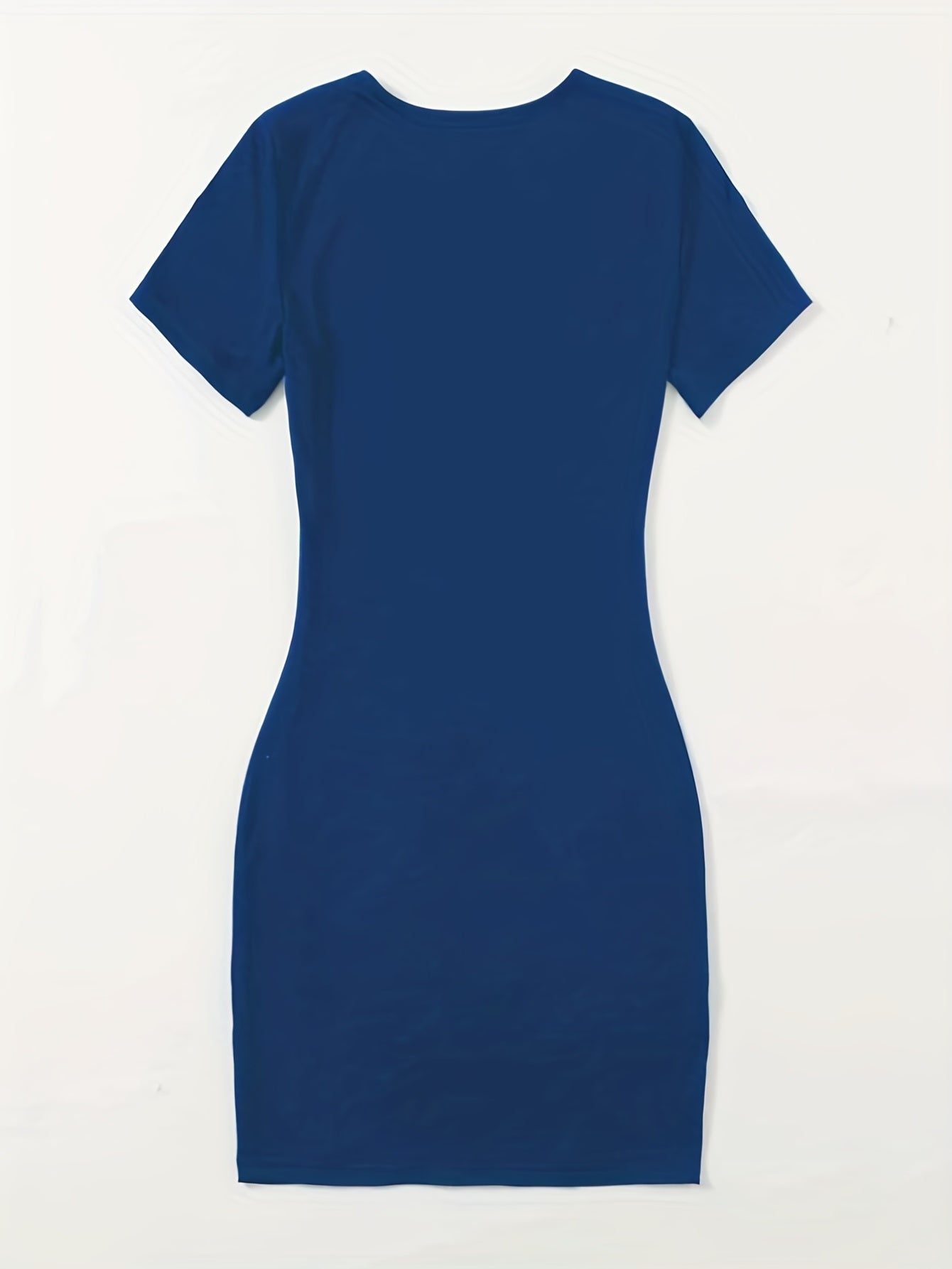 Heart Print Bodycon Dress Short Sleeve for Spring & Summer