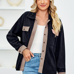 Plaid Button Jacket Women's Clothing