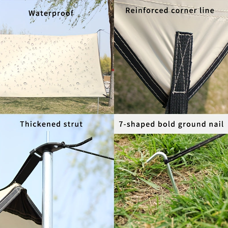 Portable Camping Shelter Waterproof Lightweight Sun Shade Rain Fly Tent