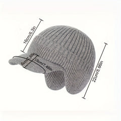 Men's & Women's Fleece-Lined Knit Hat for Winter Warmth