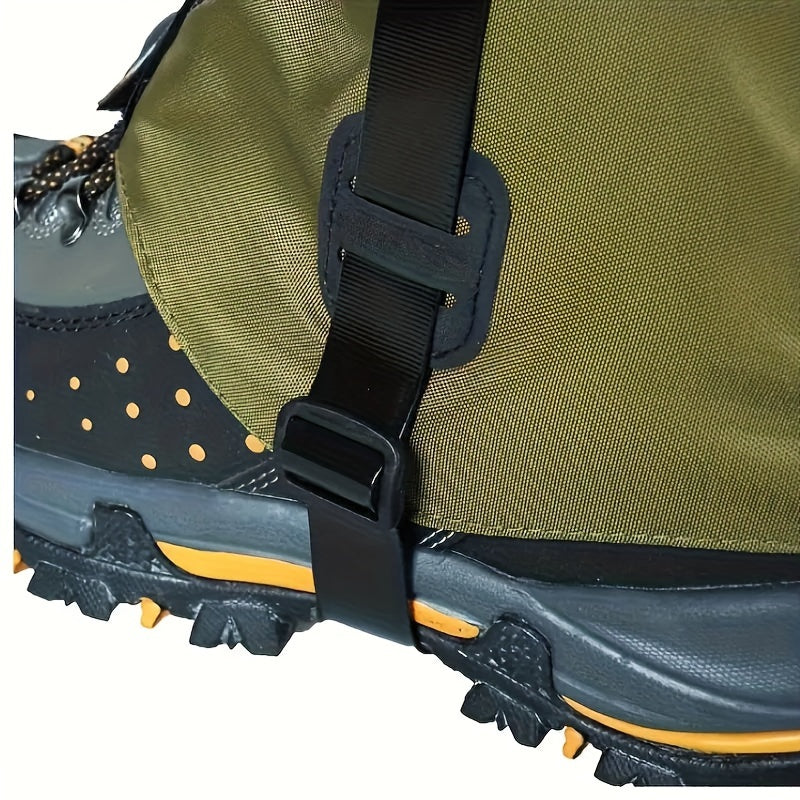 1Pair Waterproof Leg Gaiters for Outdoor Skiing & Hiking