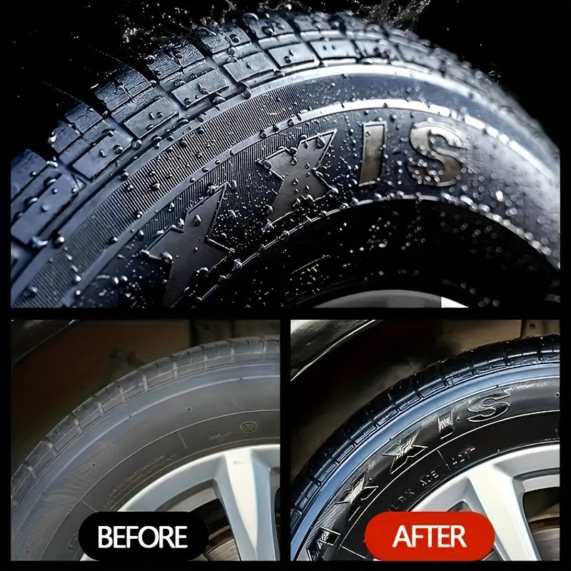 500g Car Tire Blackening Polish Increase Gloss Wheel Hub Cleaning