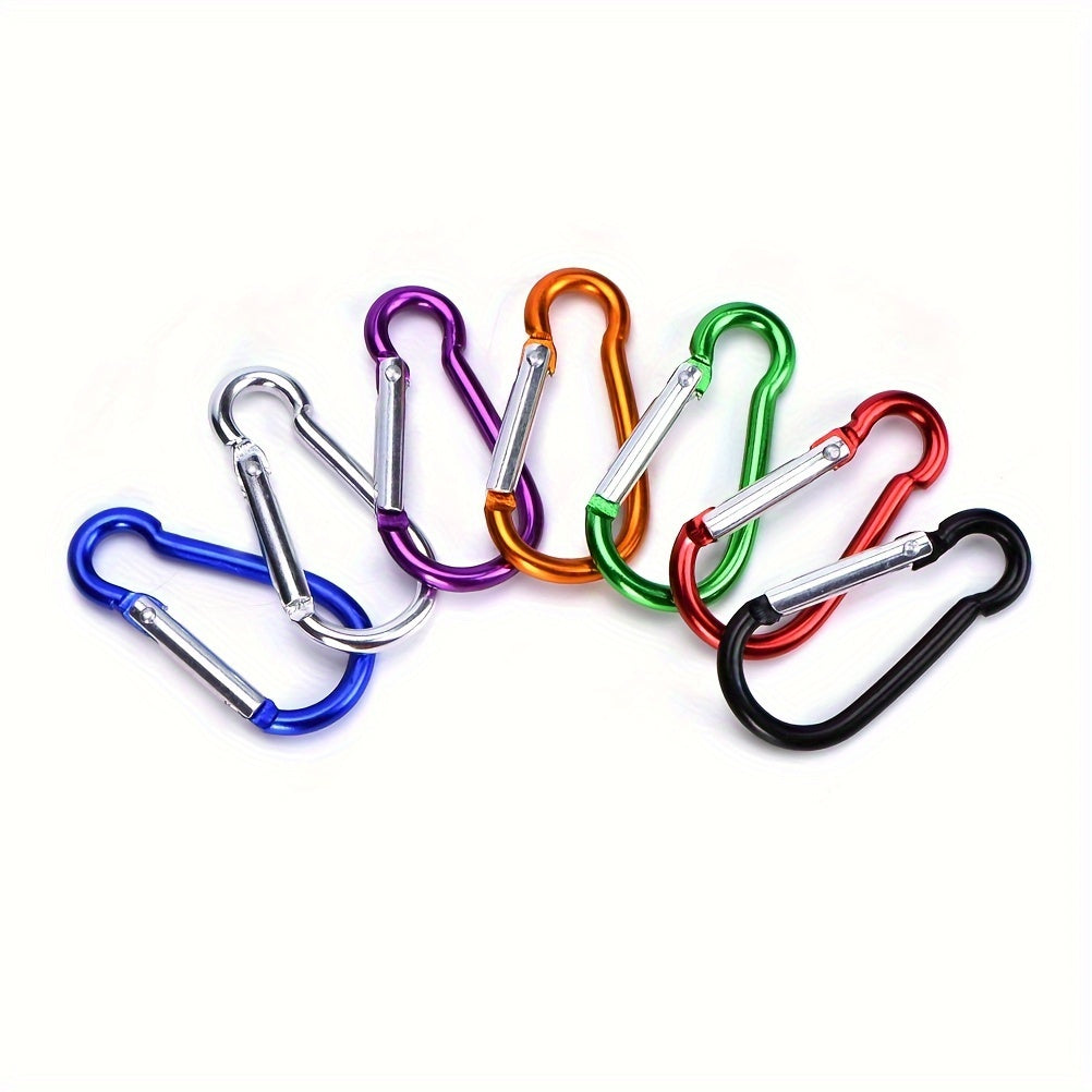 5pcs Aluminum Carabiner D Ring Key Chain Clip Snap Hook Camping Keyring