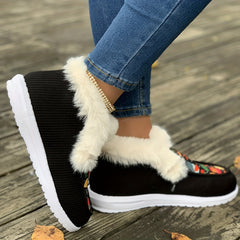 Christmas Elements Print Non slip Snow Shoes Warm Travel Walking Shoes