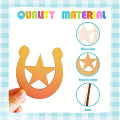 36pcs Horseshoes Wooden Cutouts Variety Pack Kids DIY Crafts & Home Decoration