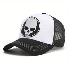 Unisex Cotton High Top Skull Baseball Cap Hip Hop Outdoor Peaked Cap
